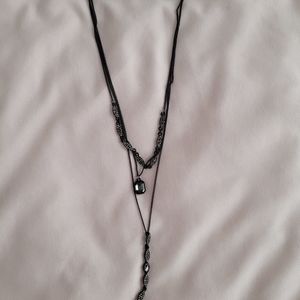 Nine West black tone necklace